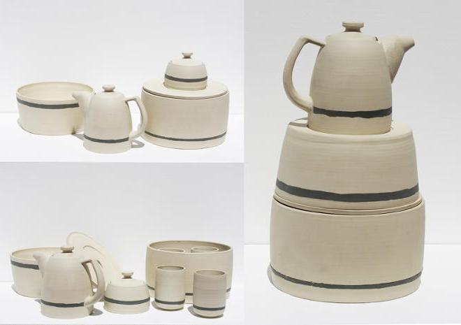 A ceramic tea set